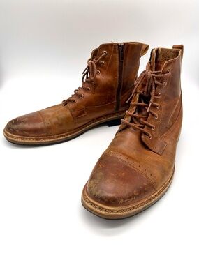 Timberland Size 9.5 West Haven Men’s 6” Brown Leather Ankle Boot w Side Zip